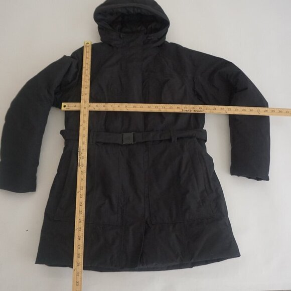 The North Face Black Puffer Belted Zip Up Winter Coat Large - Picture 4 of 15